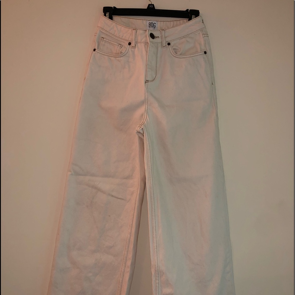 BDG cream wide leg jeans